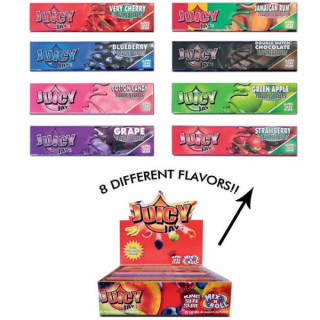 PAPEL DE FUMAR SABORES JUICY JAYS SLIM MIX DE SABORES 110M 1X24