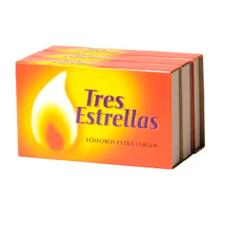 FOSFORO EXTRALARGO MADERA ESP. CIGARRO TRES ESTRELLAS 1X24