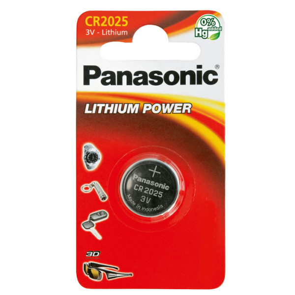 PILAS PANASONIC LITIO CR-2025 1X12