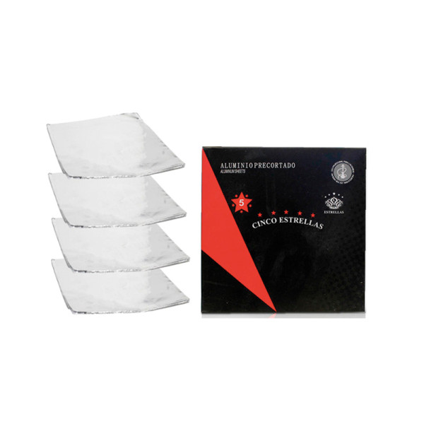 PAPEL ALUMINIO CINCO ESTRELLAS PRE CORTADO 50UDS APROX 1X50