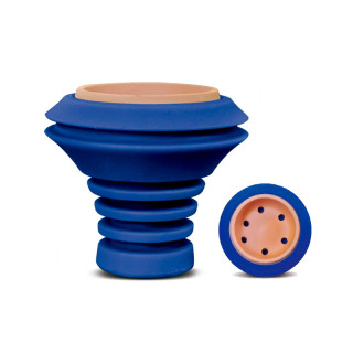 CAZOLETA CLAY TOP SILICONA Y BARRO Ø7CM CERAMICA  Ø10CM SILICONA AZUL 1UD
