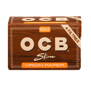 Papel OCB Virgin rolls con tips 24 Uds.