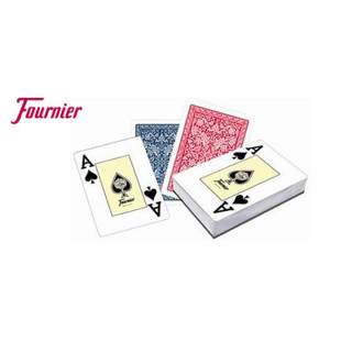 NAIPES FOURNIER POKER Nº 2525 -  611 55 CARTAS 4 ÍNDICES ESTANDAR PLÁSTICO 100%1X12