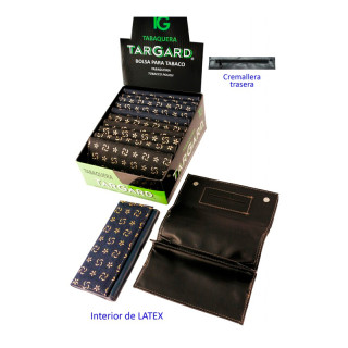 TABAQUERA DE TELA DECORADA  C/CREMAILLERA EXTERIOR 18X9 CM 1X12