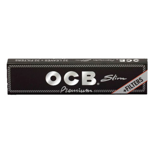 Papel OCB Premium slim 110mm. Con tips 34 Uds.