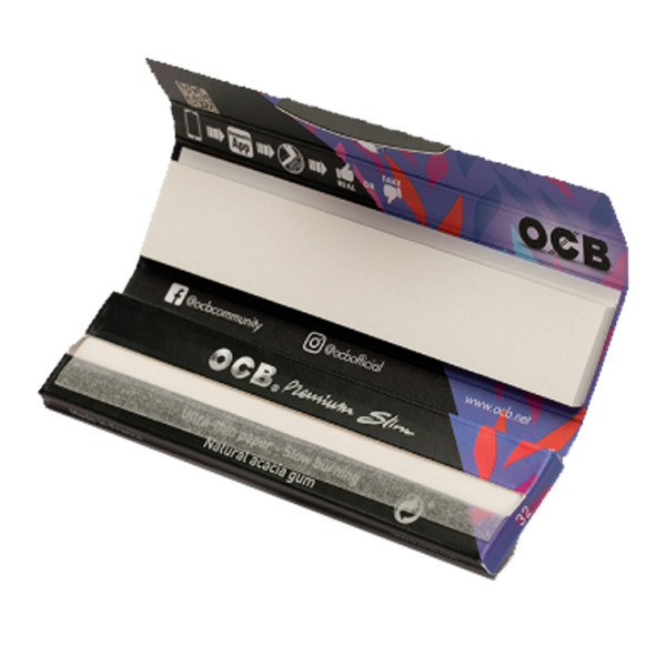 Papel OCB Premium slim 110mm. Con tips 34 Uds.