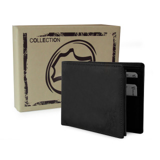 BILLETERO AMERICANO PIEL ANTIK NEGRA