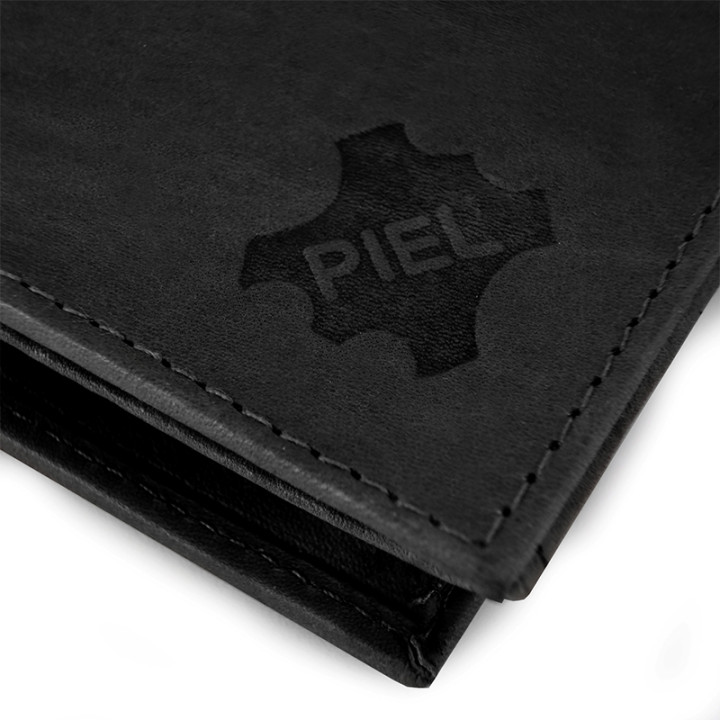 BILLETERO AMERICANO PIEL ANTIK NEGRA