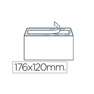 SOBRES LIDERPAPEL N. 9 COMERCIAL NORMALIZADO TIRA SILICONA 120X176.MM BLANCOS 1X500