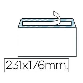 SOBRES LIDERPAPEL N.12 CUARTILLA 176X231MM BLANCOS TIRA DE SILICONA 1X500