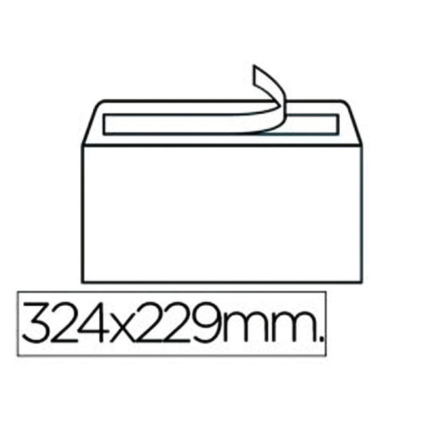 SOBRES LIDERPAPEL N.14 DIN A4 C4 229X324MM BLANCOS TIRA DE SILICONA 1X250